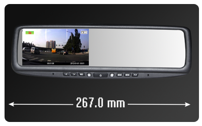 4.3 inch screen with dual cameras rearview mirror